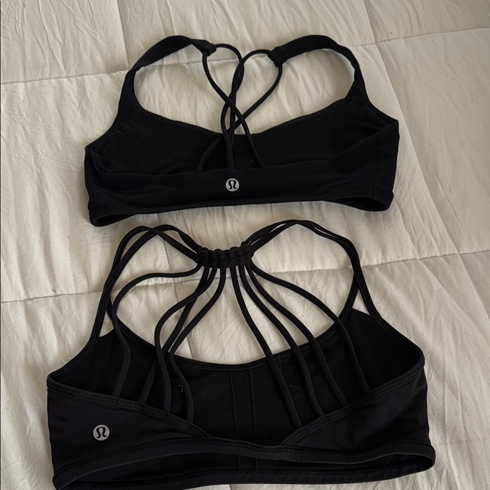 Lululemon Athletica Black Strappy Sports Bra